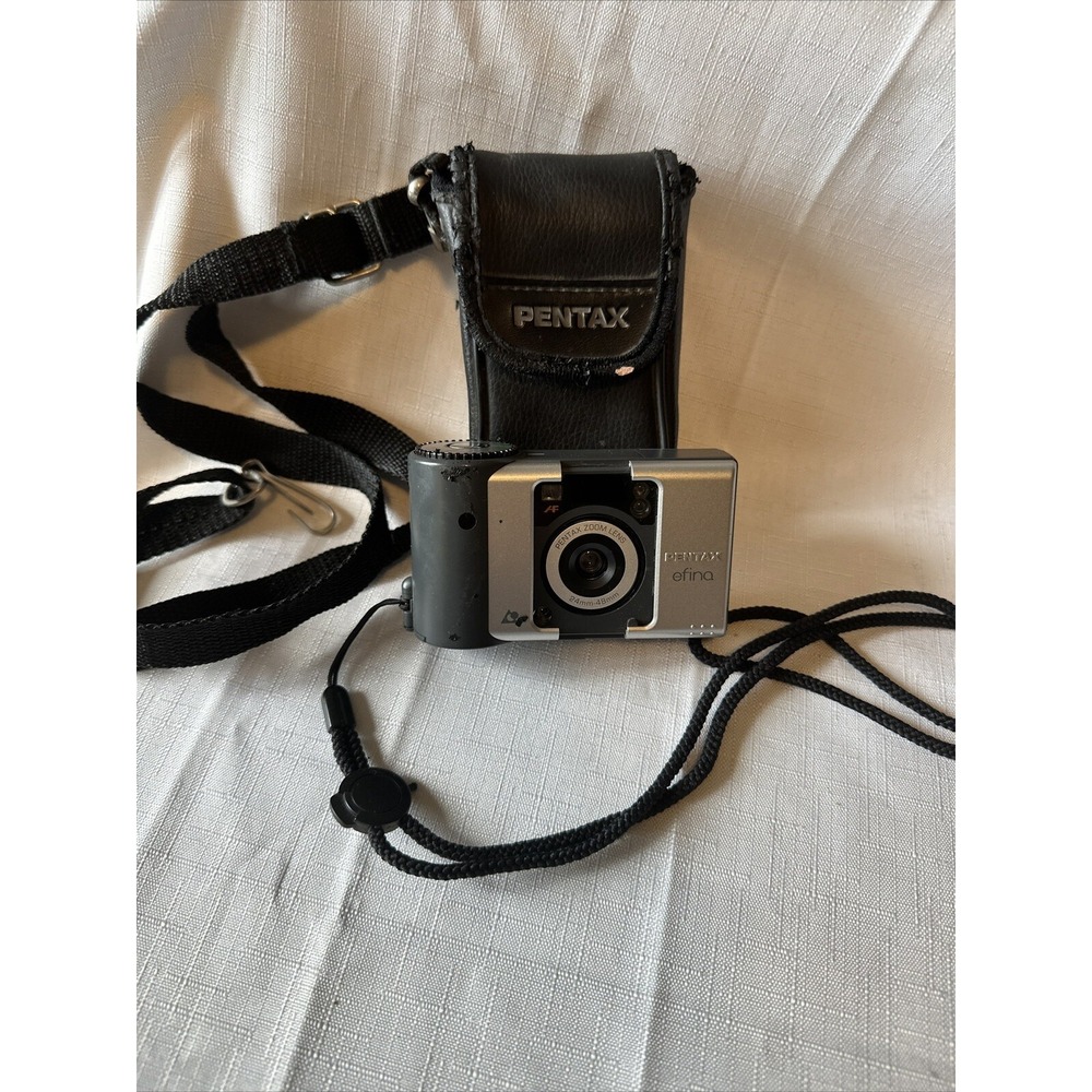 Pentax Efina PQI-IX Point & Shoot APS‎ Film Camera with case, NOT TESTED